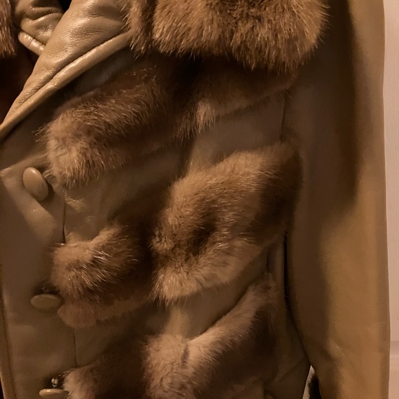 Mink / leather , Taylor made in NY - Picture 4 of 5